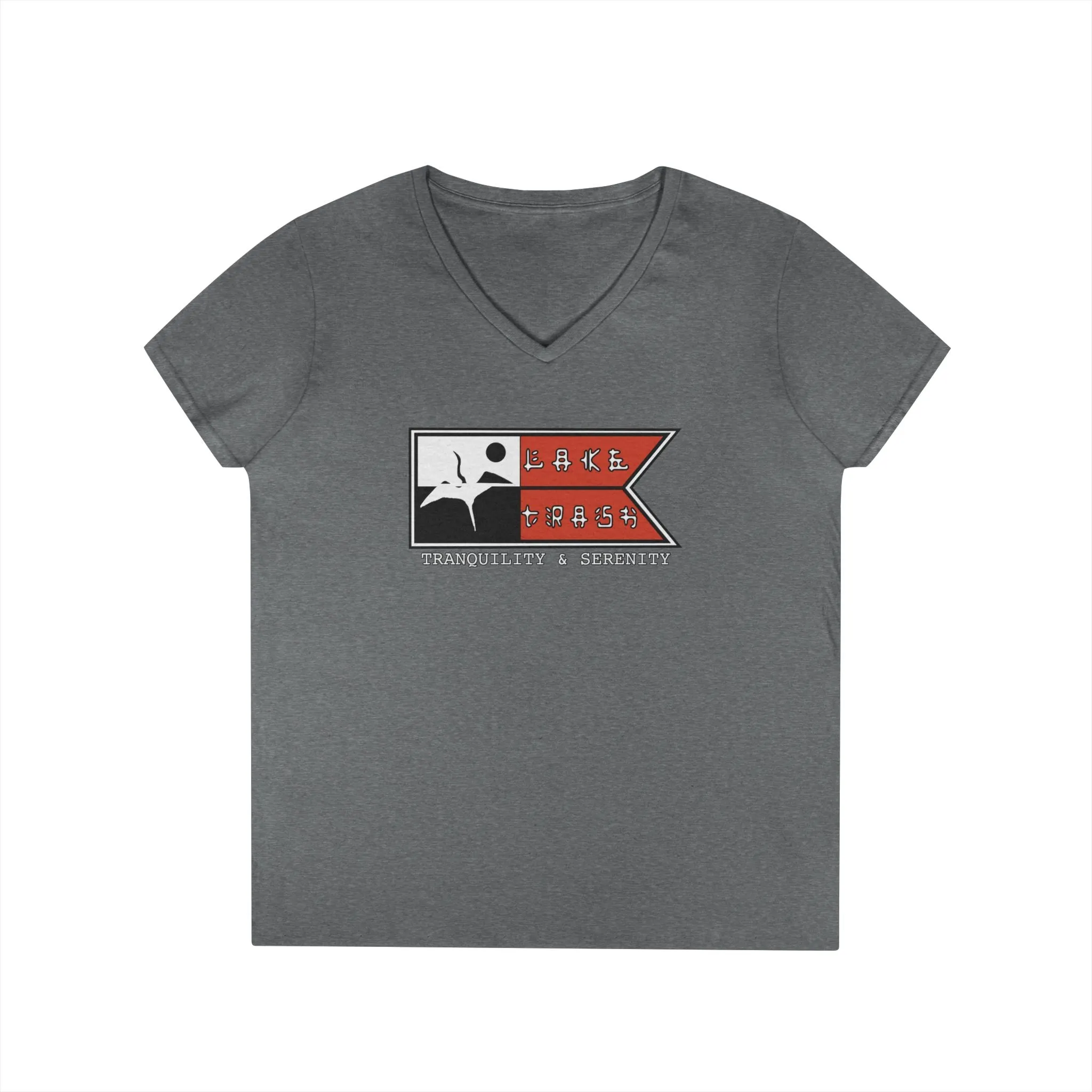 Ladies' V-Neck T-Shirt - Tranquility & Serenity Design | Relaxed Casual Wear