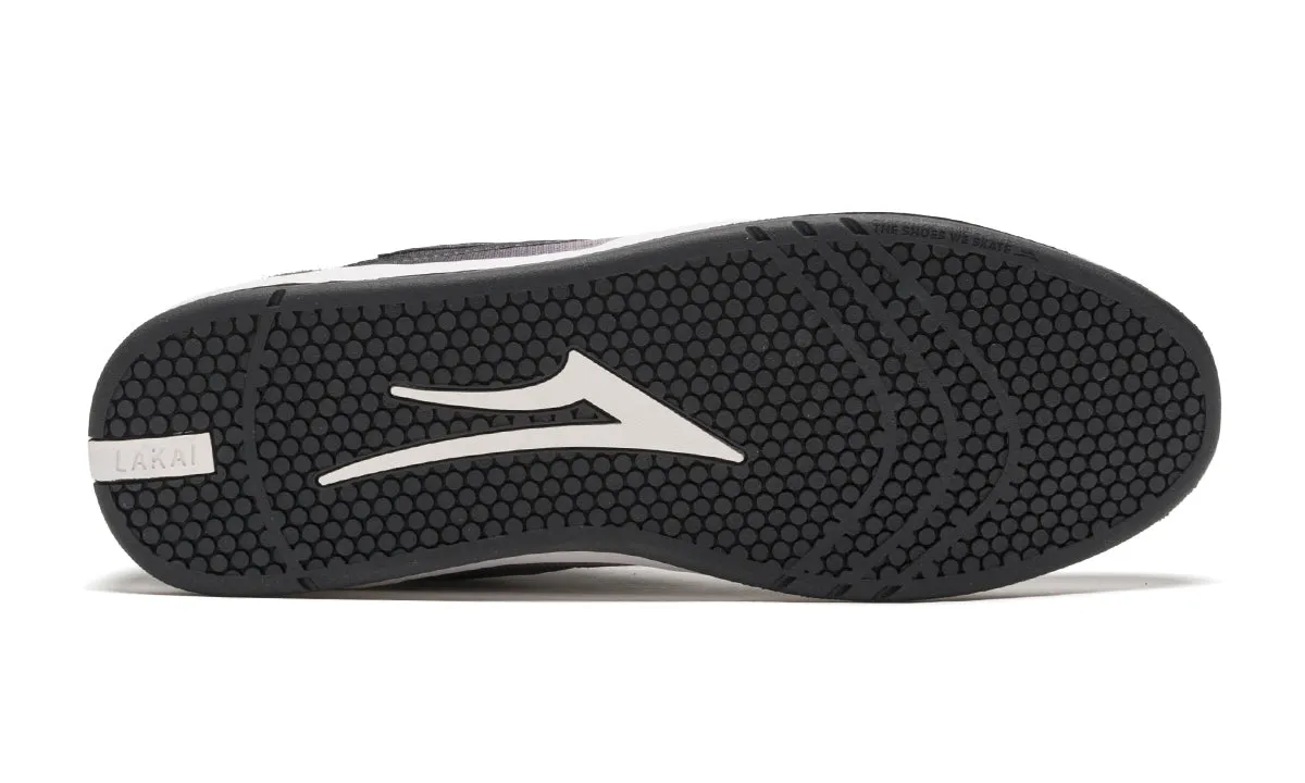 LAKAI SKATE SHOES: BRIGHTON. Black/Gradient Suede. Sizes 7