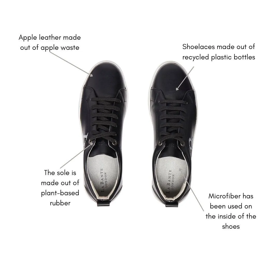 LB Black Apple Leather Sneakers Men