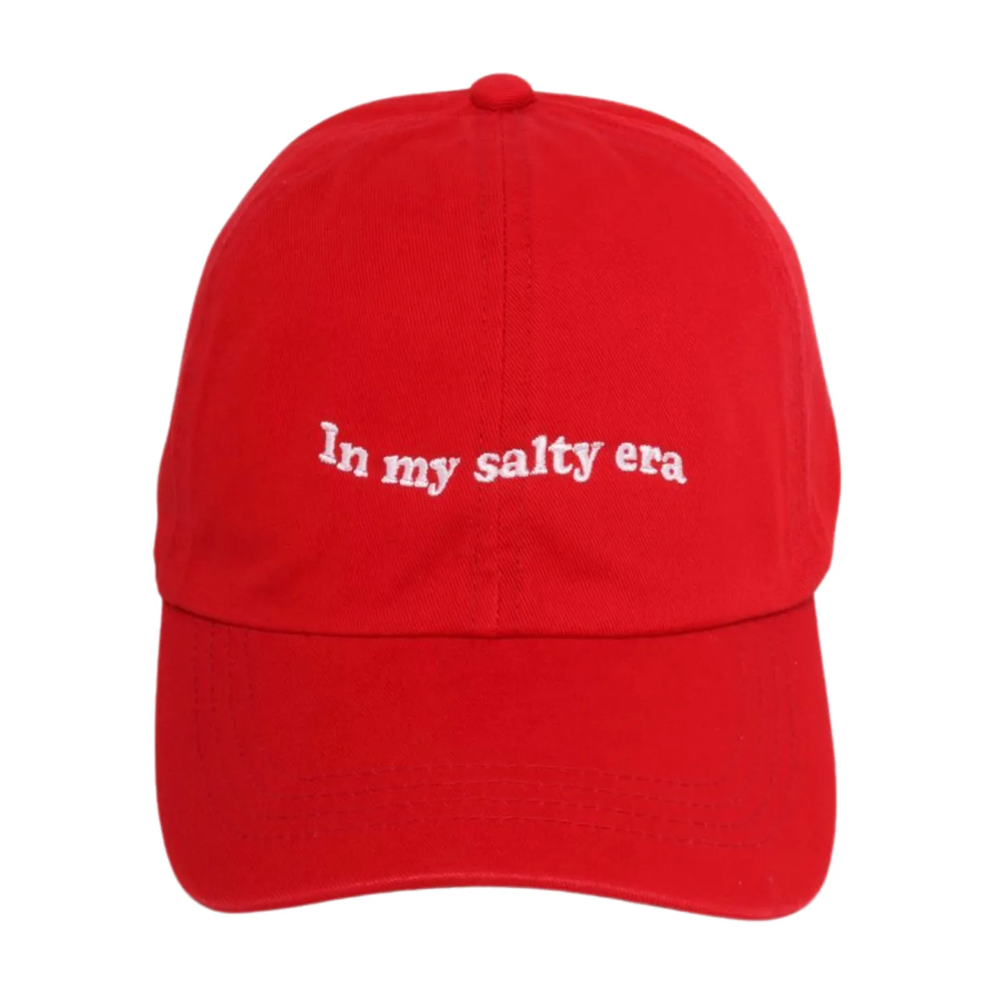 LCAP3438 - "IN MY SALTY ERA" EMBROIDERED COTTON BASEBALL CAP