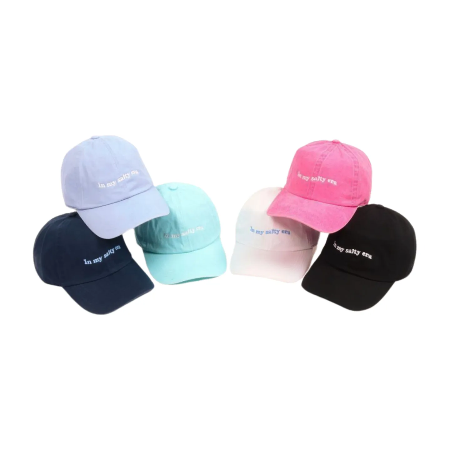LCAP3438 - "IN MY SALTY ERA" EMBROIDERED COTTON BASEBALL CAP