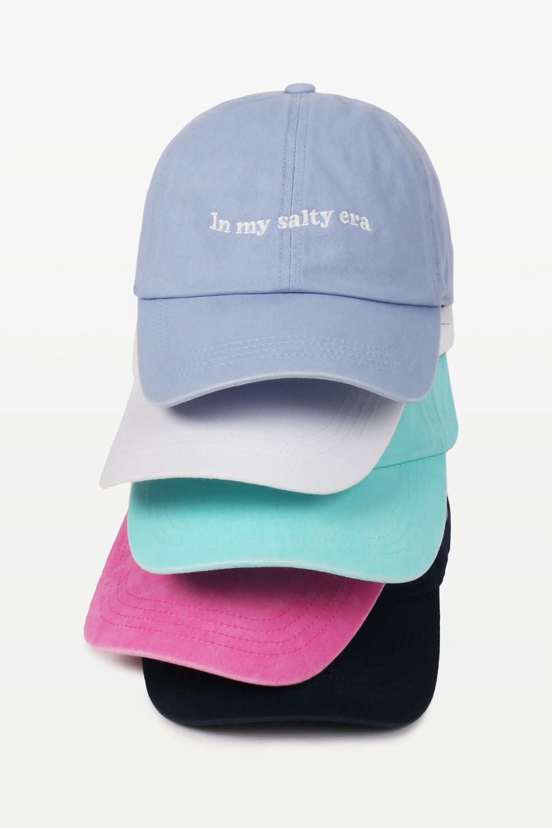 LCAP3438 - "IN MY SALTY ERA" EMBROIDERED COTTON BASEBALL CAP
