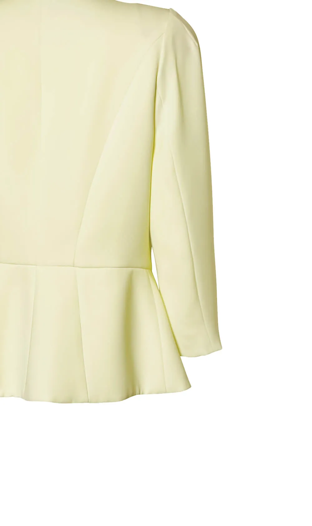 Light Yellow 3/4 Length Sleeve Blazer