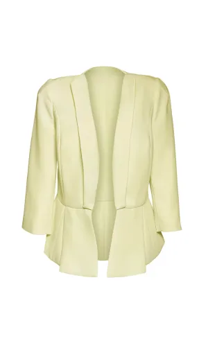 Light Yellow 3/4 Length Sleeve Blazer