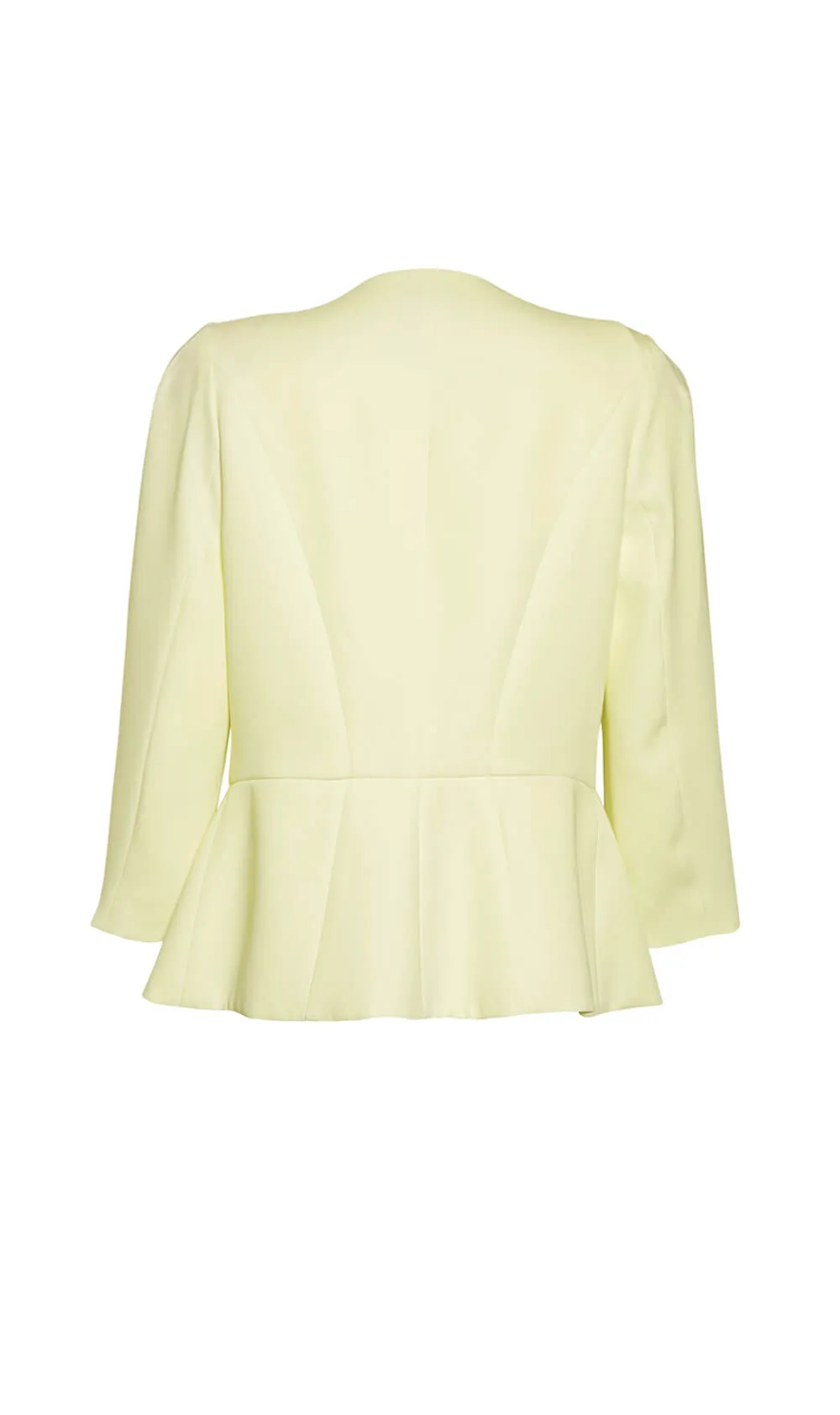 Light Yellow 3/4 Length Sleeve Blazer