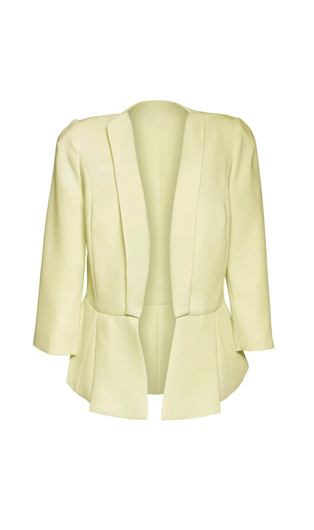 Light Yellow 3/4 Length Sleeve Blazer