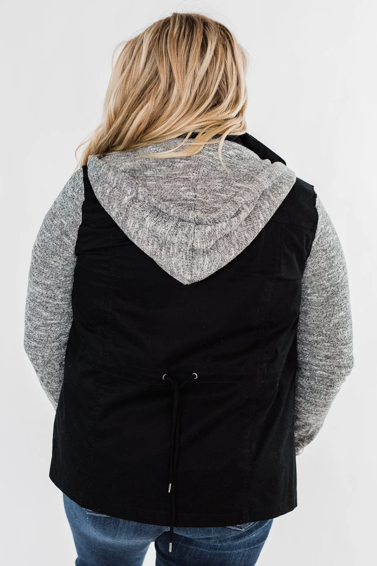 Lightweight Hooded Jacket- Black