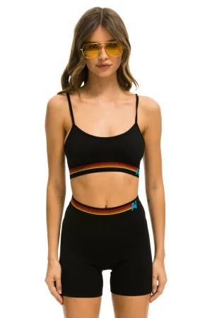 LOGO 4 INCH HI-RISE BIKER SHORT - BLACK
