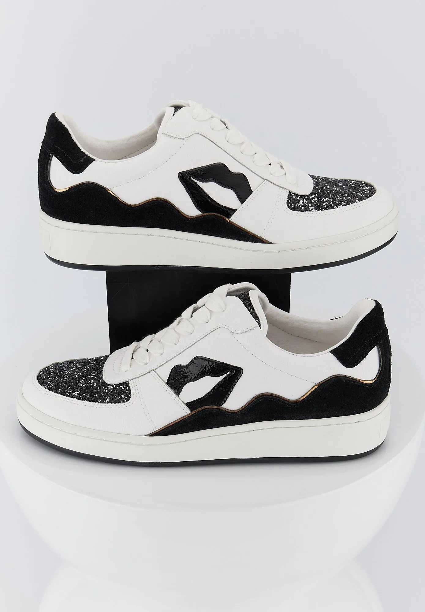 Loulou-Blanc Noir Glitter