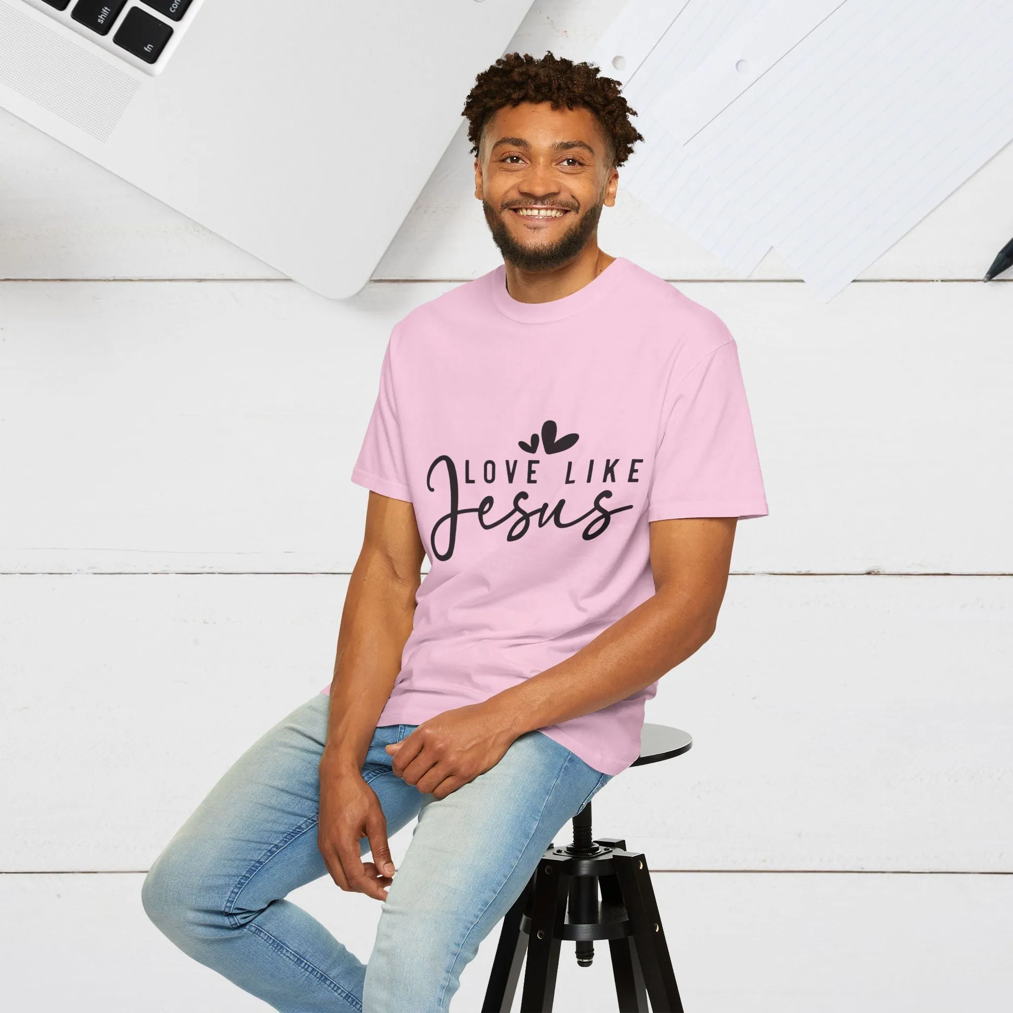 Love Like Jesus Unisex Garment-Dyed T-Shirt - Faith-Inspired Apparel