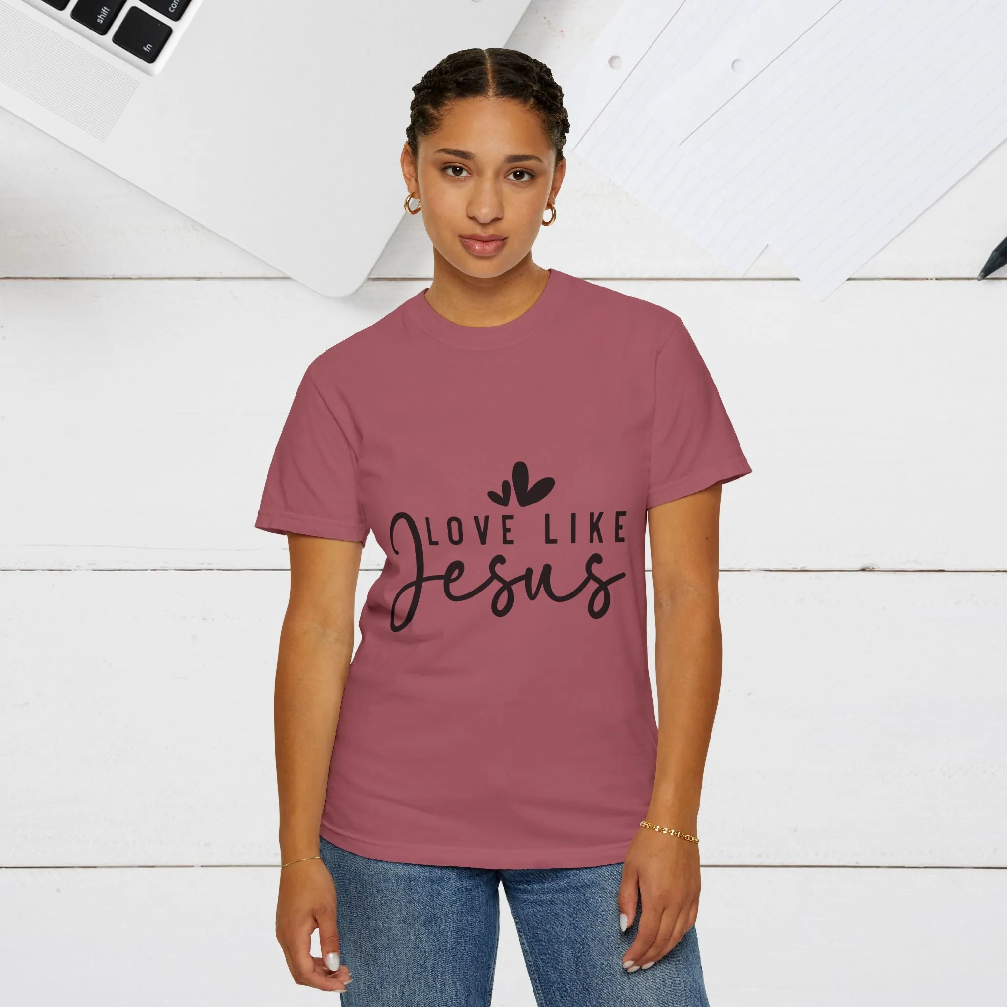 Love Like Jesus Unisex Garment-Dyed T-Shirt - Faith-Inspired Apparel