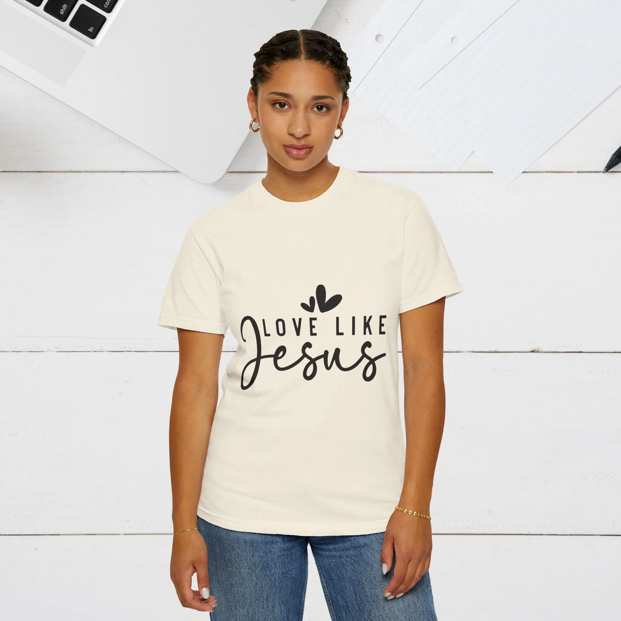 Love Like Jesus Unisex Garment-Dyed T-Shirt - Faith-Inspired Apparel