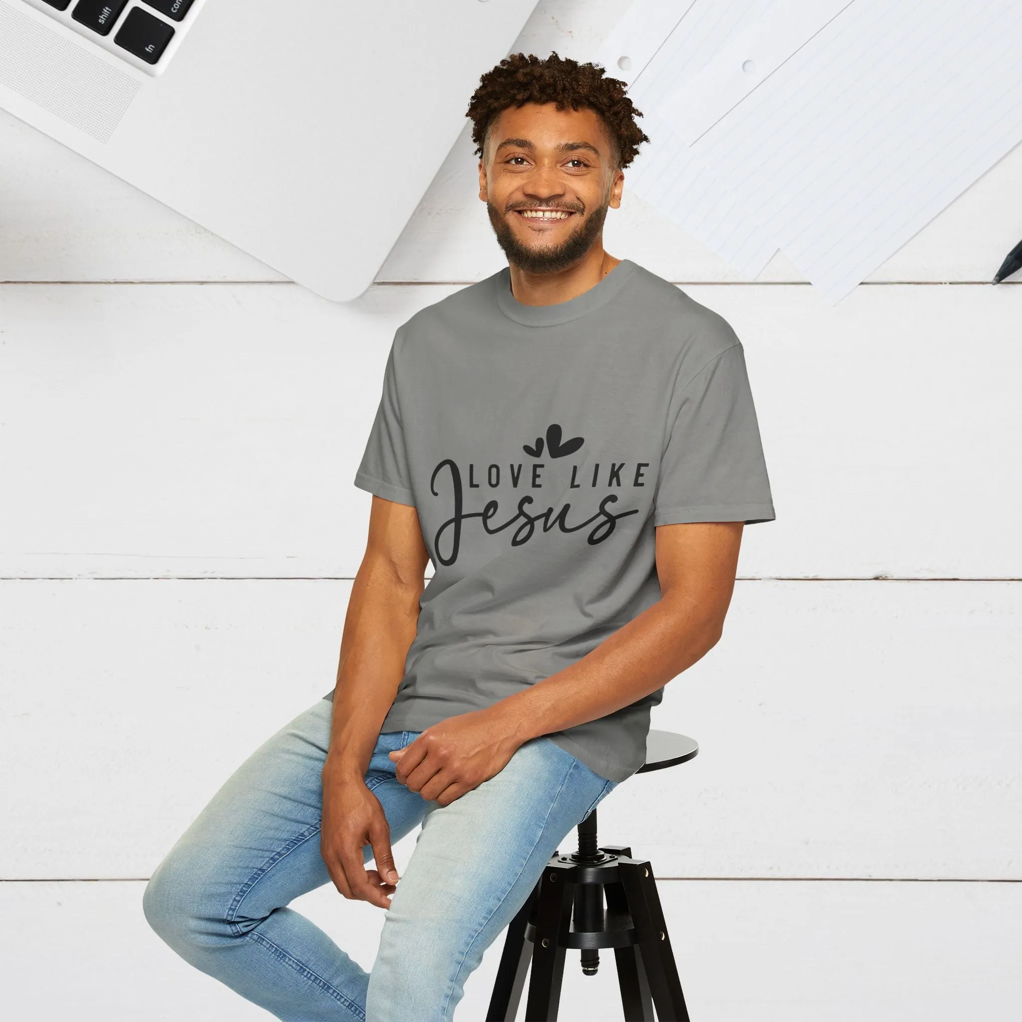 Love Like Jesus Unisex Garment-Dyed T-Shirt - Faith-Inspired Apparel