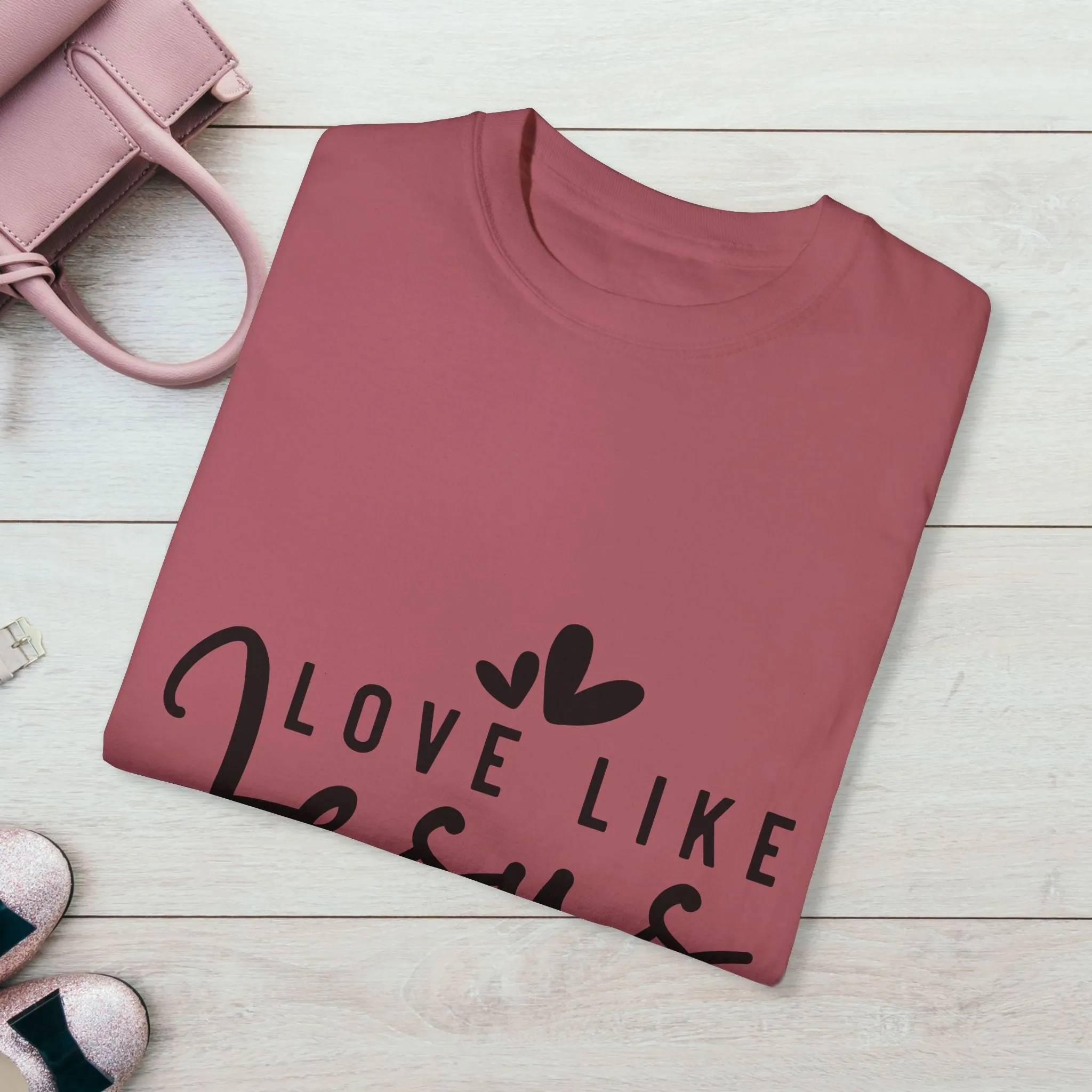 Love Like Jesus Unisex Garment-Dyed T-Shirt - Faith-Inspired Apparel