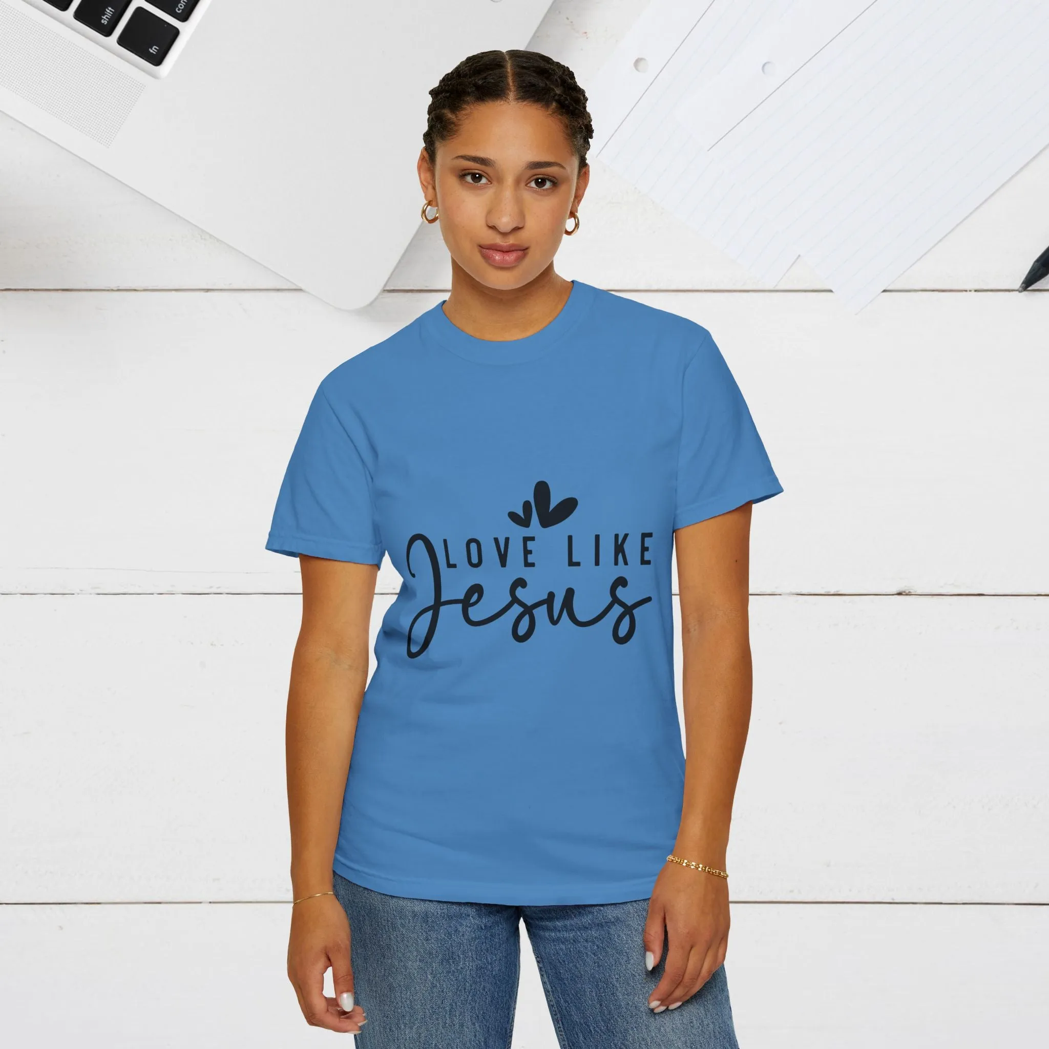 Love Like Jesus Unisex Garment-Dyed T-Shirt - Faith-Inspired Apparel
