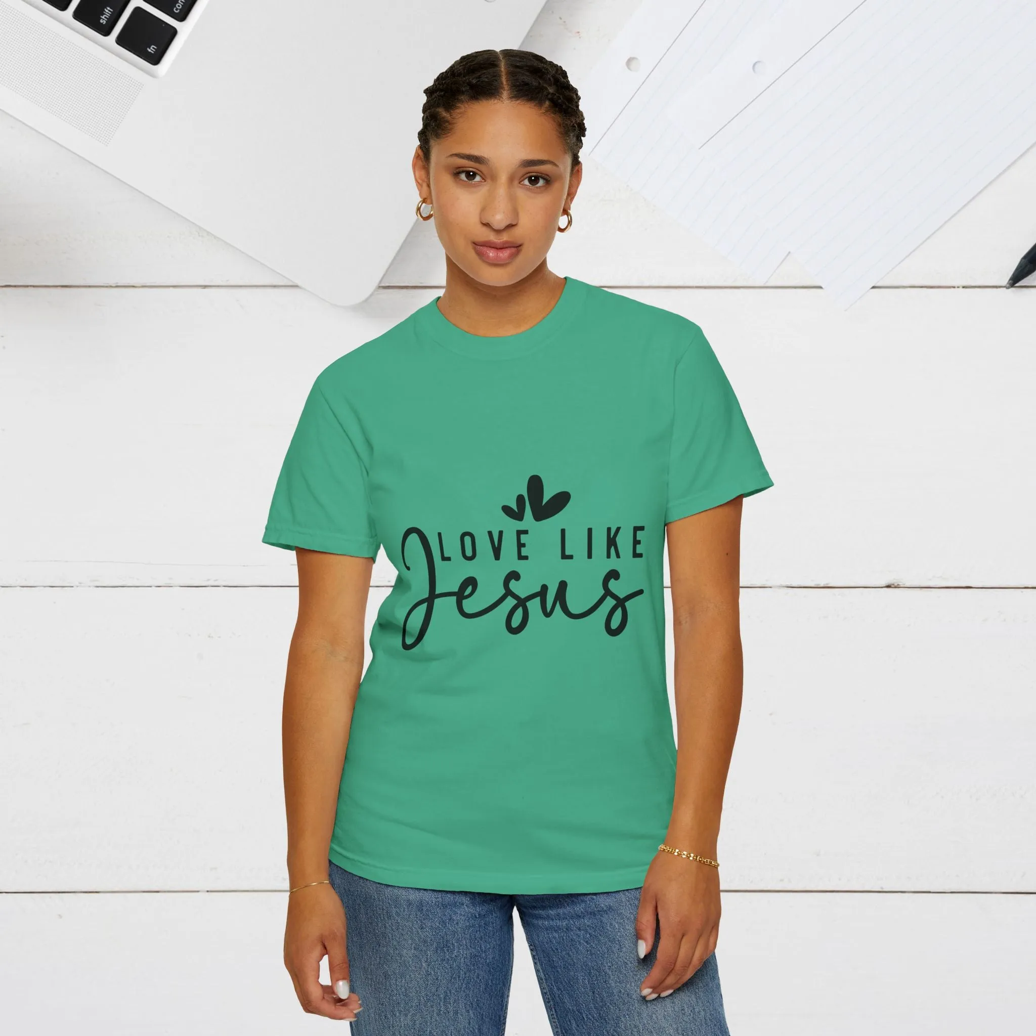 Love Like Jesus Unisex Garment-Dyed T-Shirt - Faith-Inspired Apparel