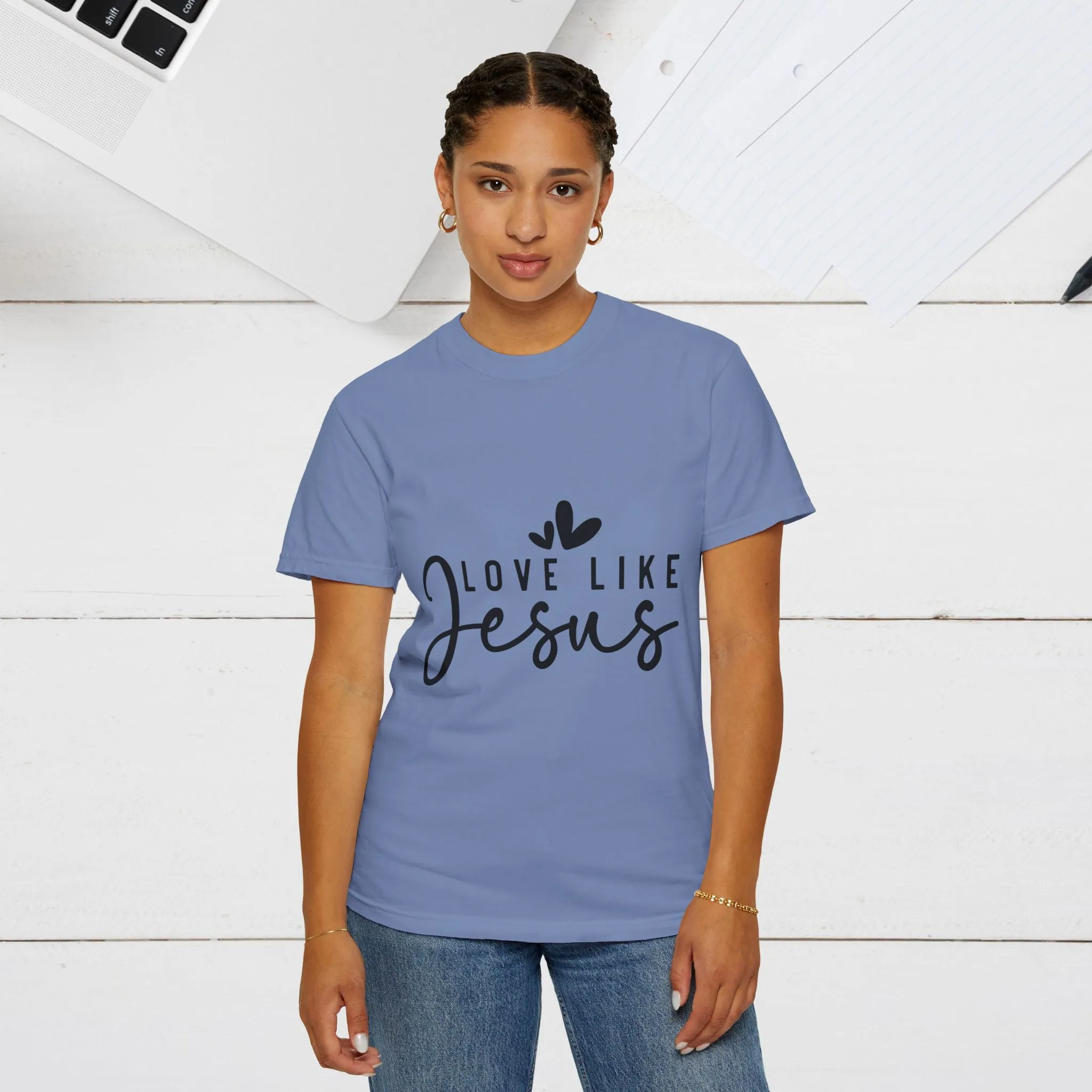 Love Like Jesus Unisex Garment-Dyed T-Shirt - Faith-Inspired Apparel