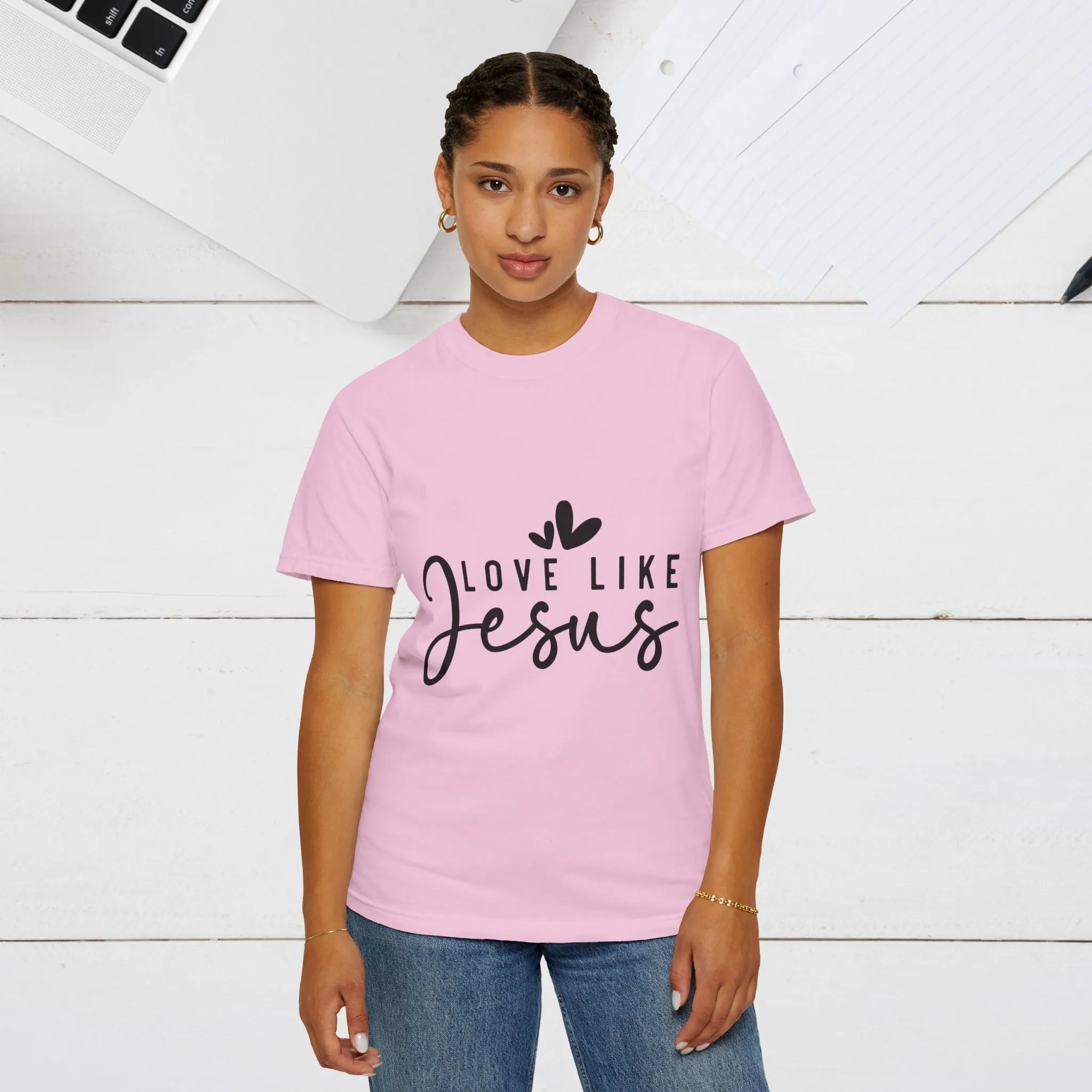 Love Like Jesus Unisex Garment-Dyed T-Shirt - Faith-Inspired Apparel
