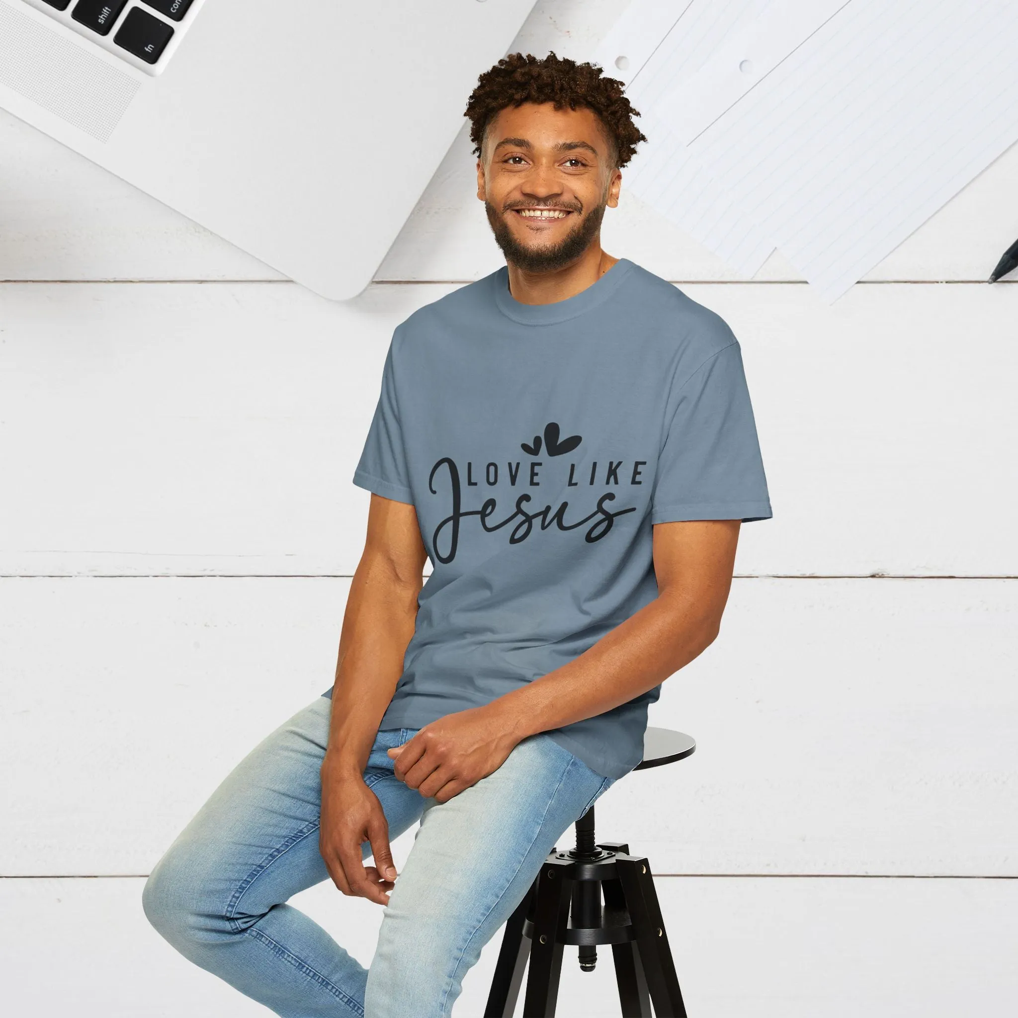 Love Like Jesus Unisex Garment-Dyed T-Shirt - Faith-Inspired Apparel