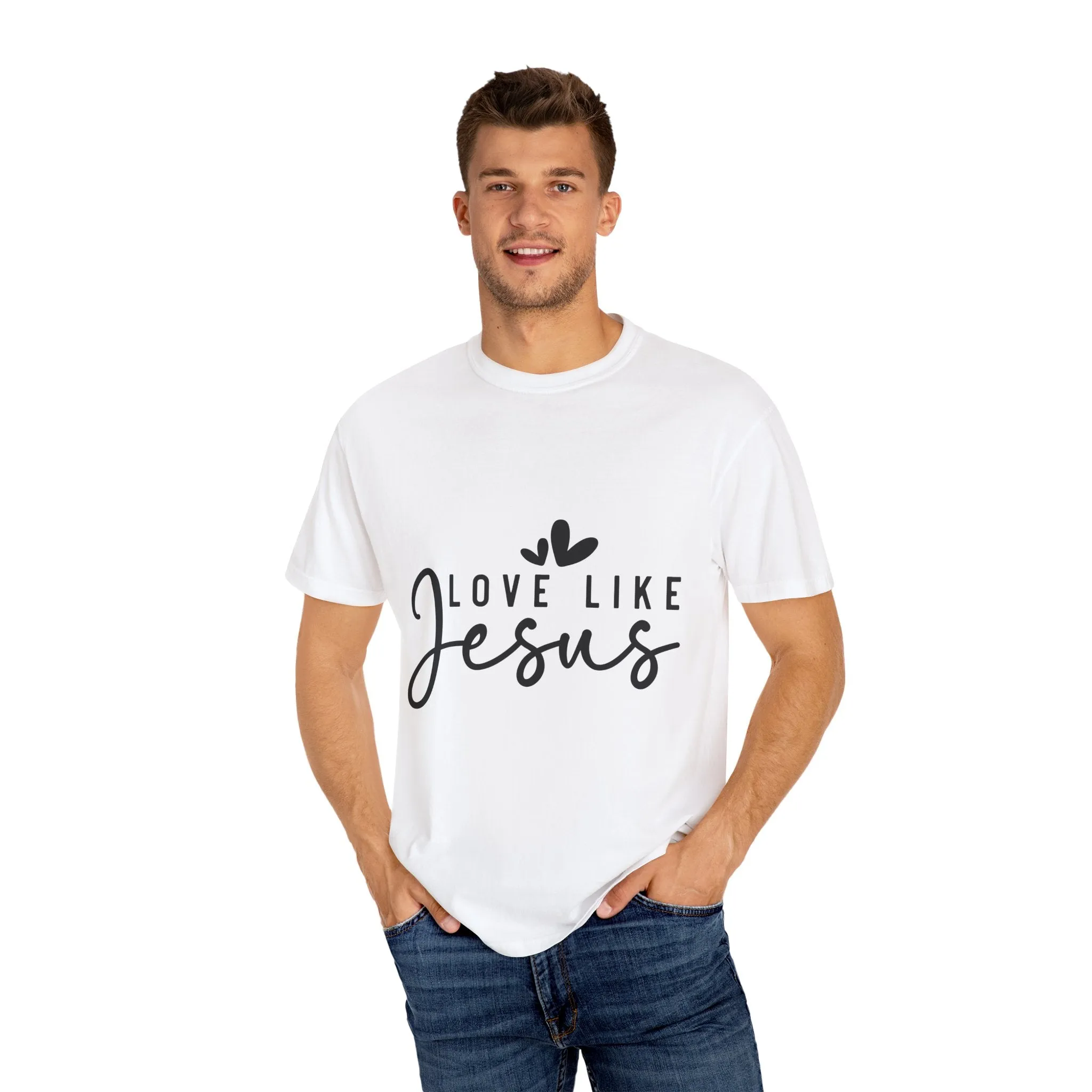 Love Like Jesus Unisex Garment-Dyed T-Shirt - Faith-Inspired Apparel