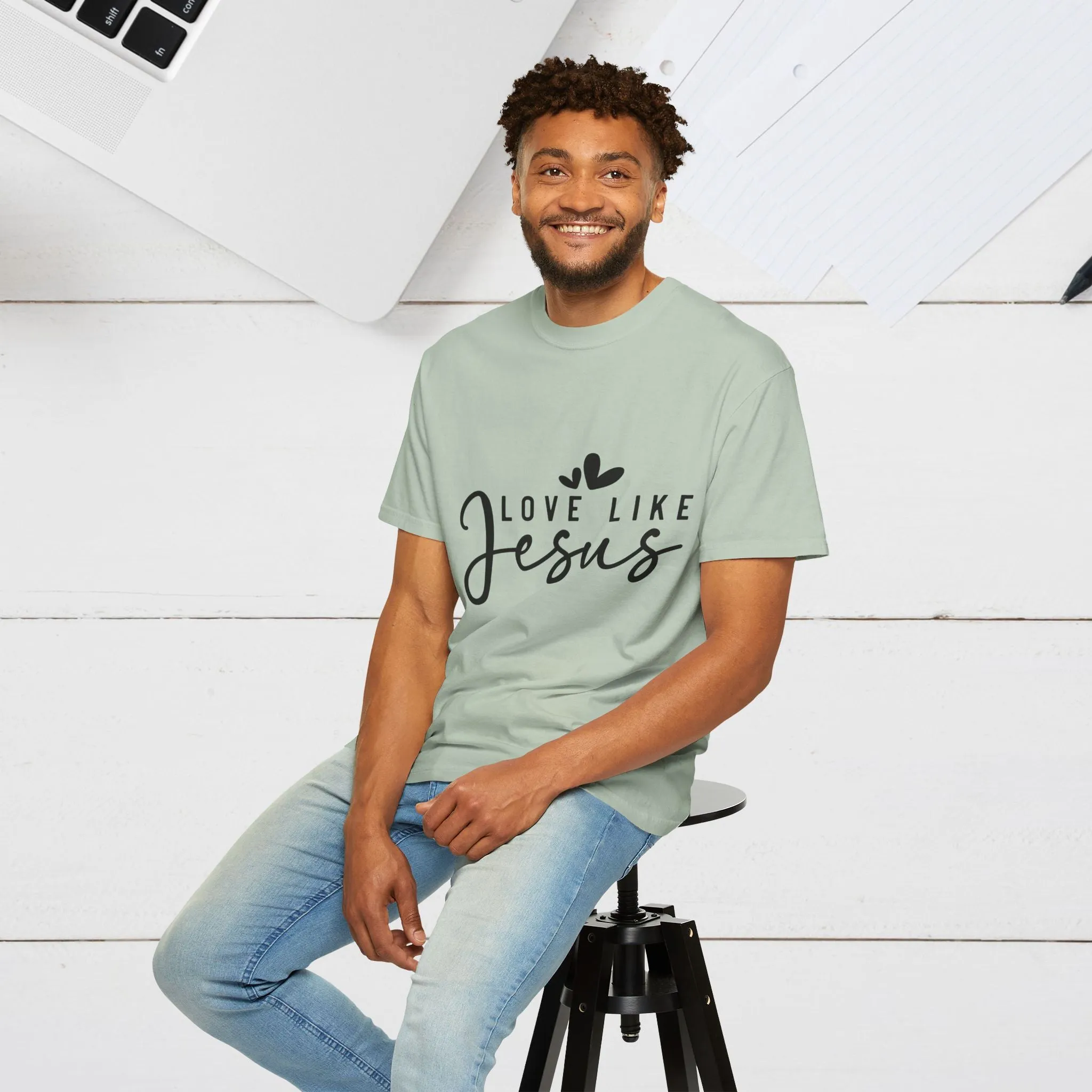 Love Like Jesus Unisex Garment-Dyed T-Shirt - Faith-Inspired Apparel