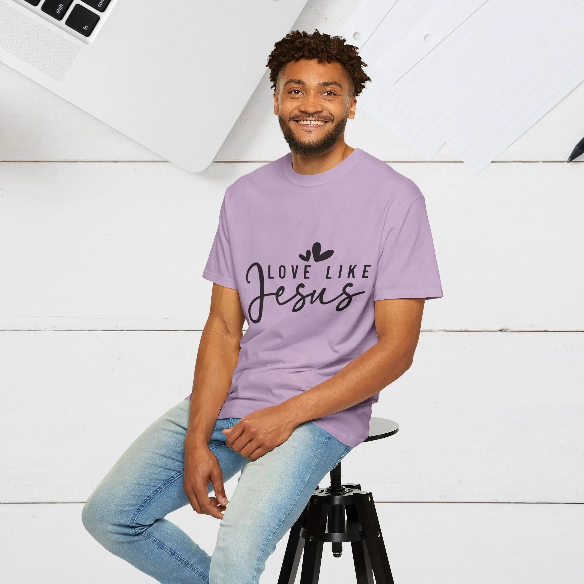 Love Like Jesus Unisex Garment-Dyed T-Shirt - Faith-Inspired Apparel