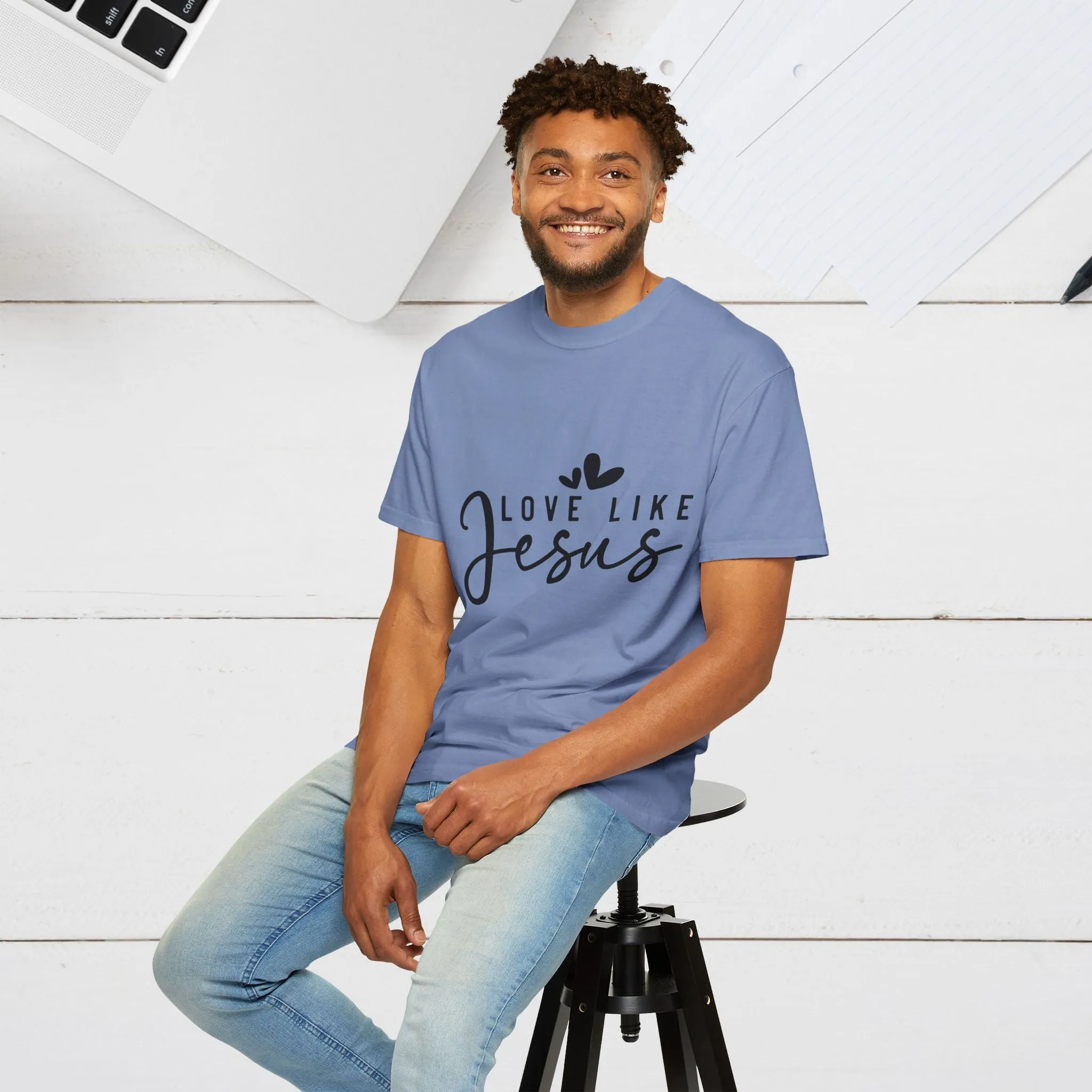 Love Like Jesus Unisex Garment-Dyed T-Shirt - Faith-Inspired Apparel