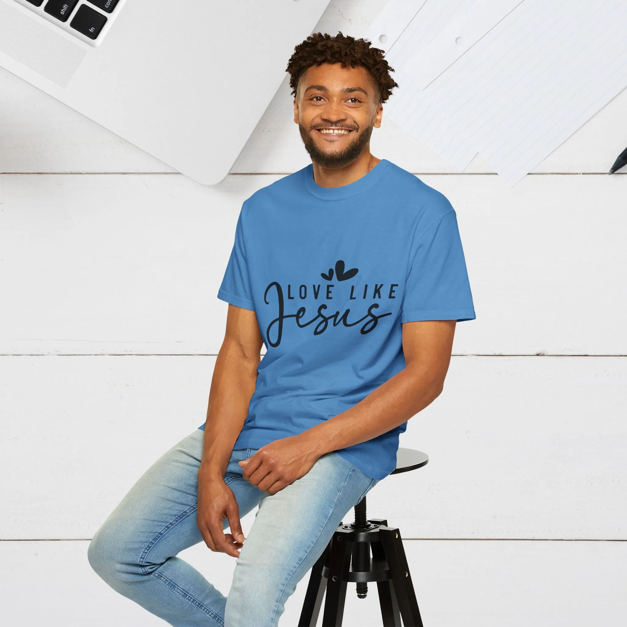 Love Like Jesus Unisex Garment-Dyed T-Shirt - Faith-Inspired Apparel