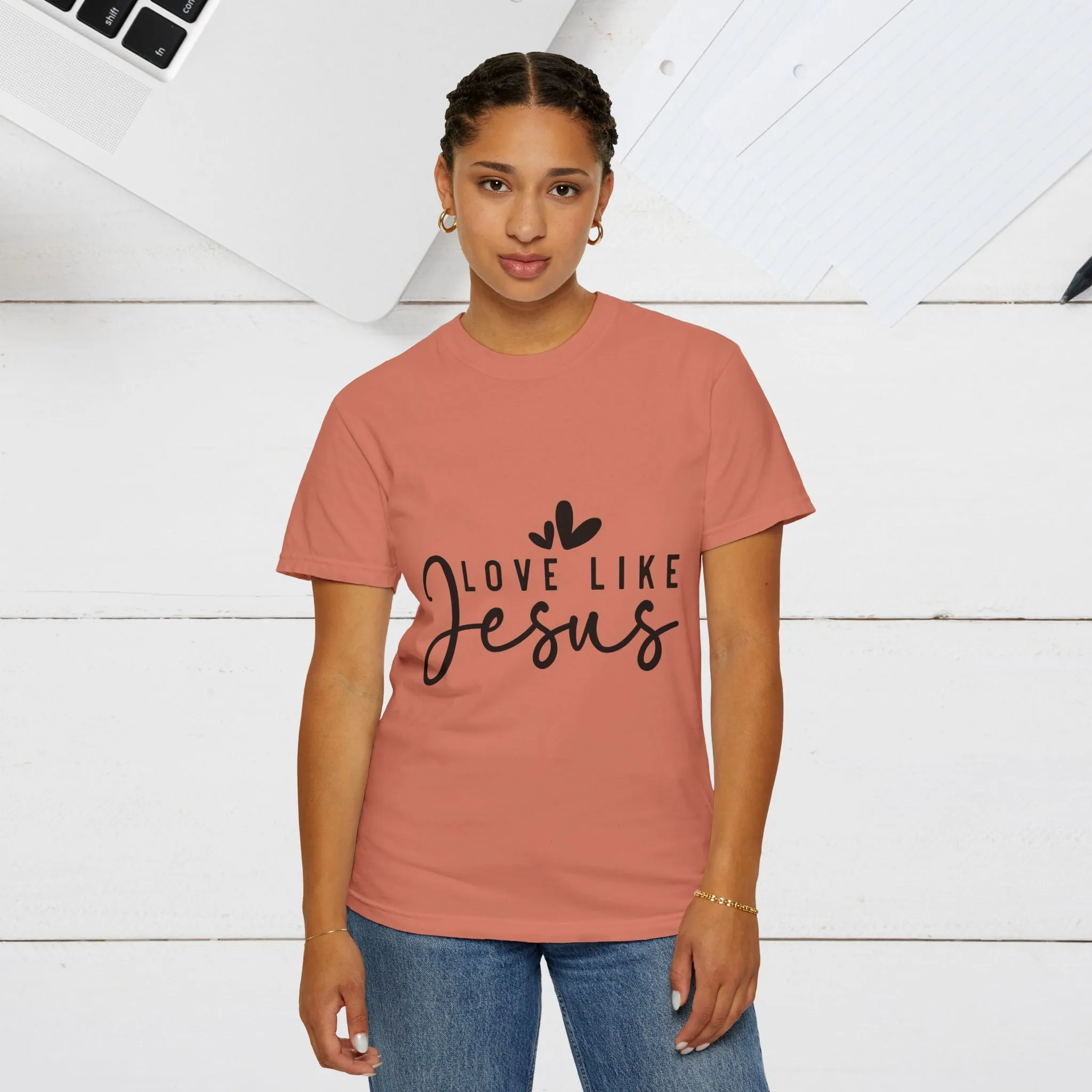Love Like Jesus Unisex Garment-Dyed T-Shirt - Faith-Inspired Apparel