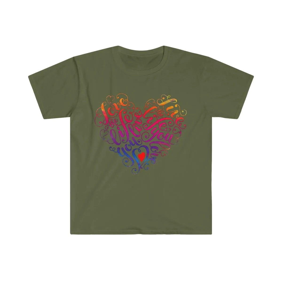 Love The Life You Live Black T-Shirts, Valentine's day gift idea,Good Vibe Tribe Tee, Gift for Mom, Gift For Her, Love