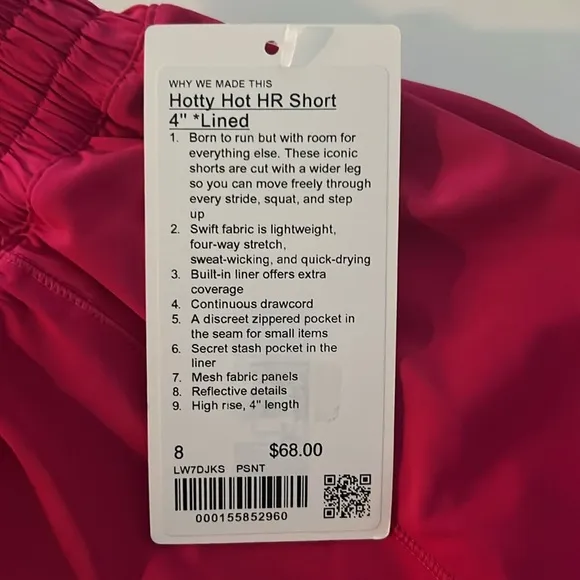 Lululemon Hotty Hot HR 4” inseam