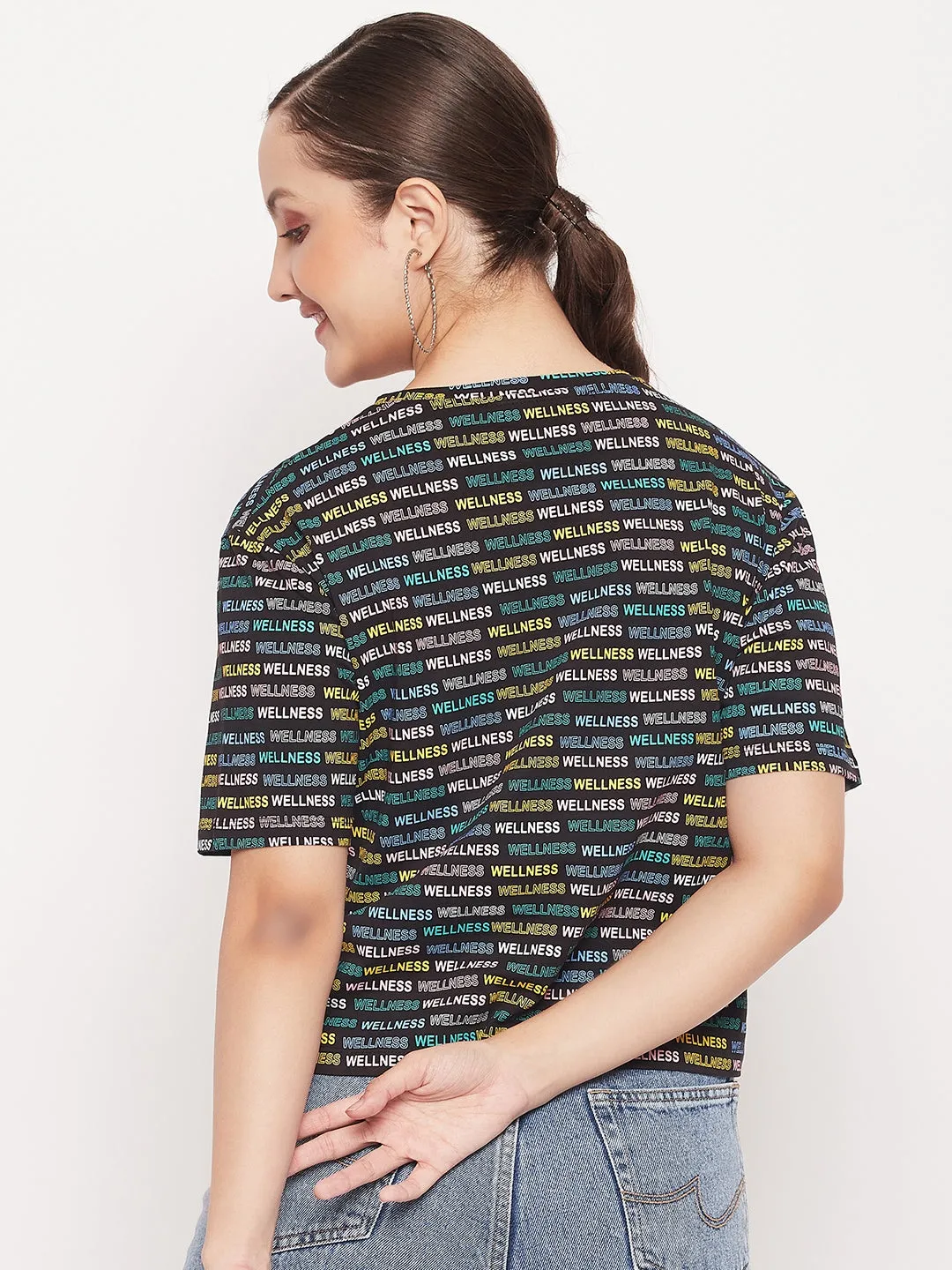 Madame Regular Fit Round Neck Printed Tshirt