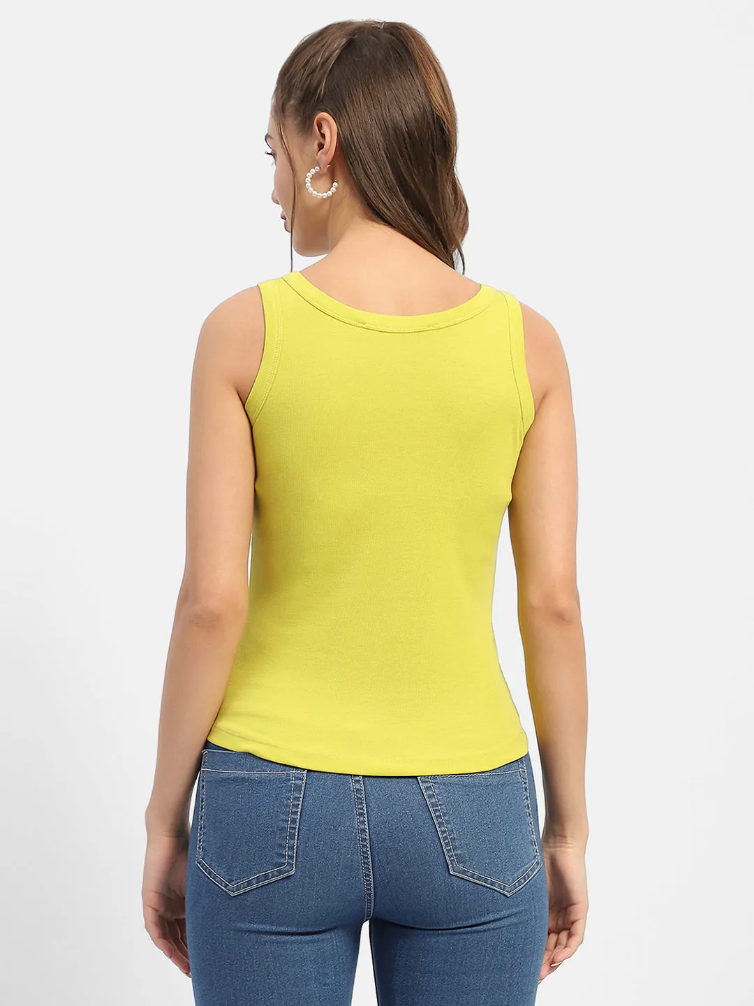 Madame Typography Cyber Lime Tank Top