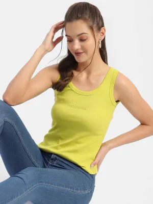 Madame Typography Cyber Lime Tank Top