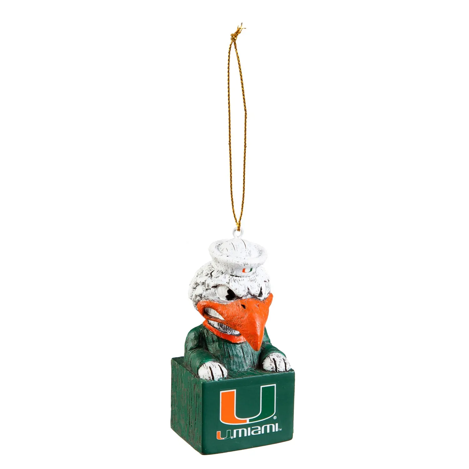 Mascot Ornament, University of Miami,3ot953mas