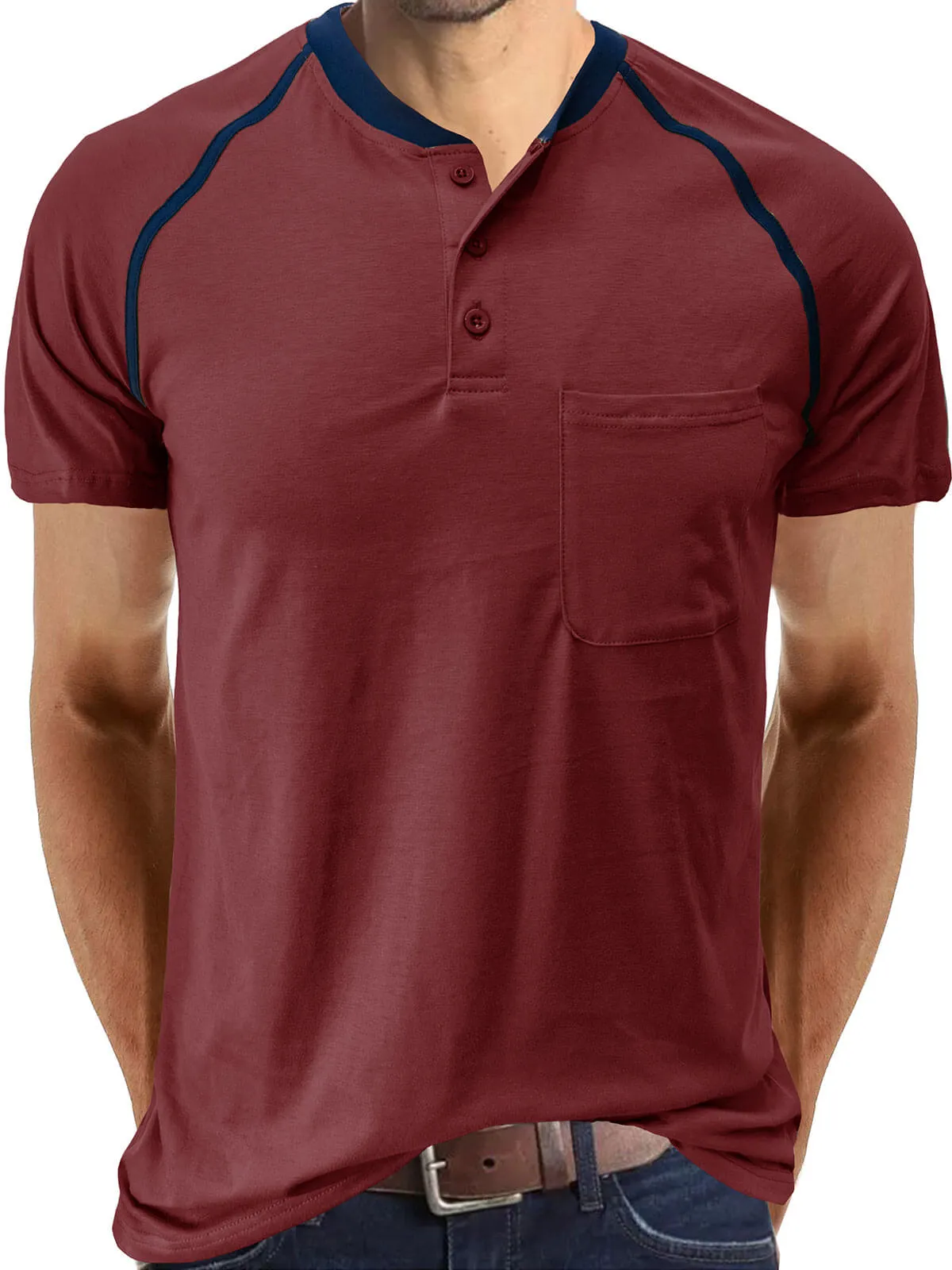 Men's Breathable Casual Pocket Short Sleeve T-Shirt