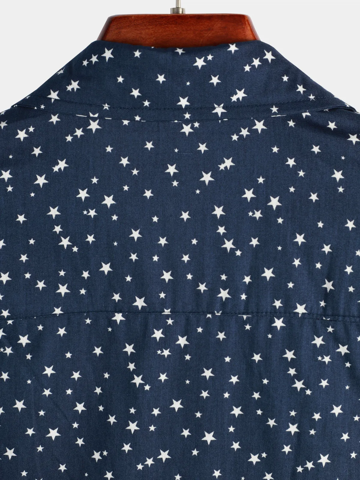 Men's Casual Cotton Print Short Sleeve Shirt