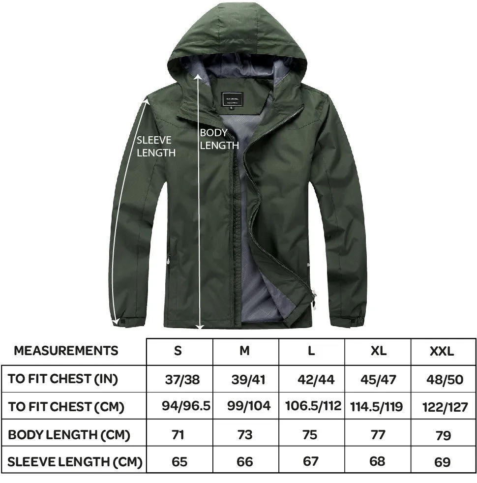 Men's Lightweight Rain Jacket - Navy
