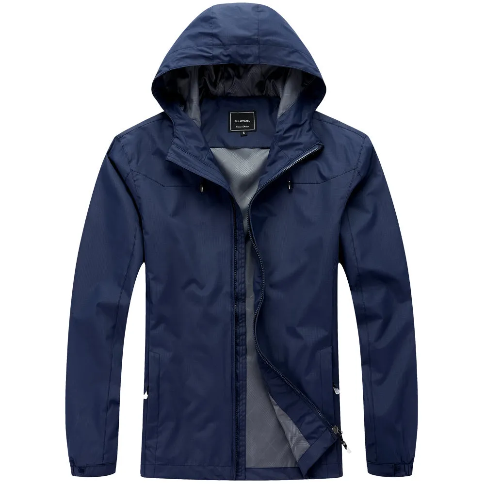 Men's Lightweight Rain Jacket - Navy