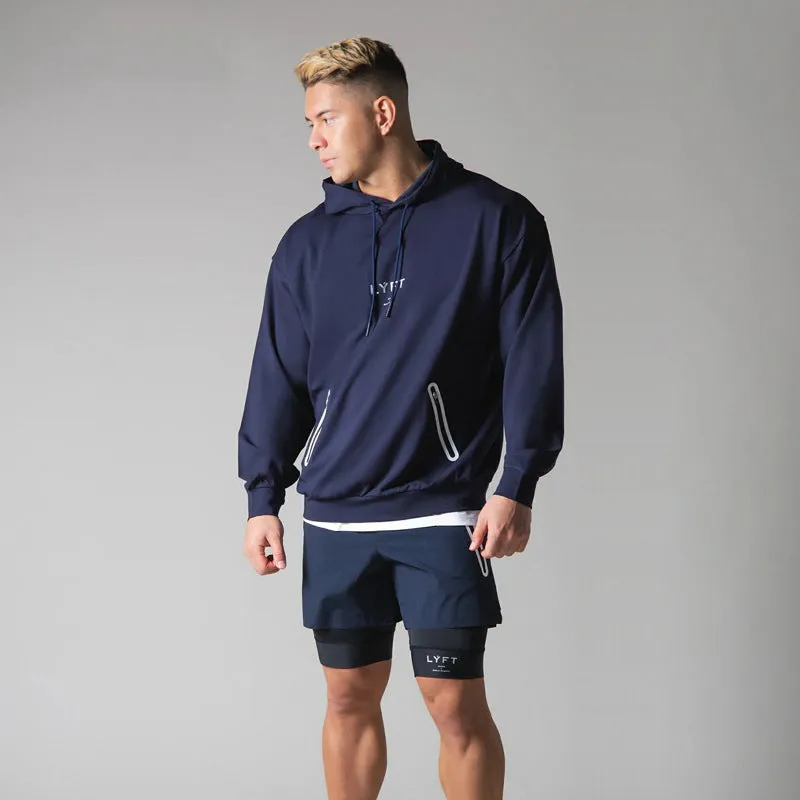 Mens Lyft Zip Pocket Casual Hooded Sports Sweatshirt