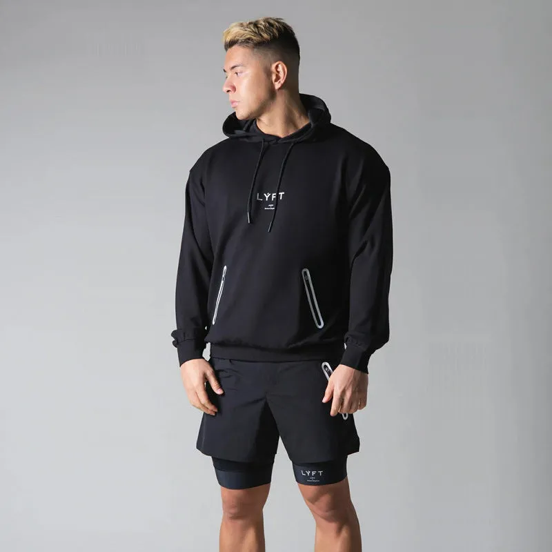 Mens Lyft Zip Pocket Casual Hooded Sports Sweatshirt