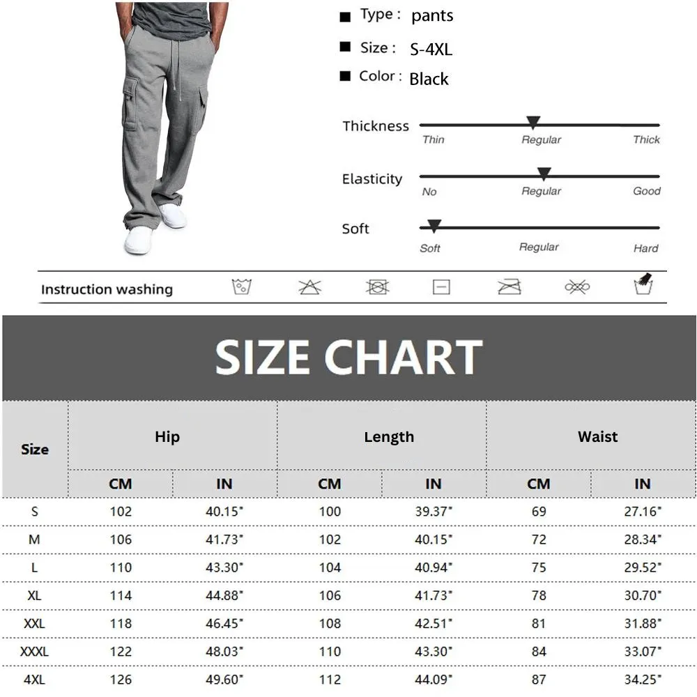 Mens Pocket Casual Trousers