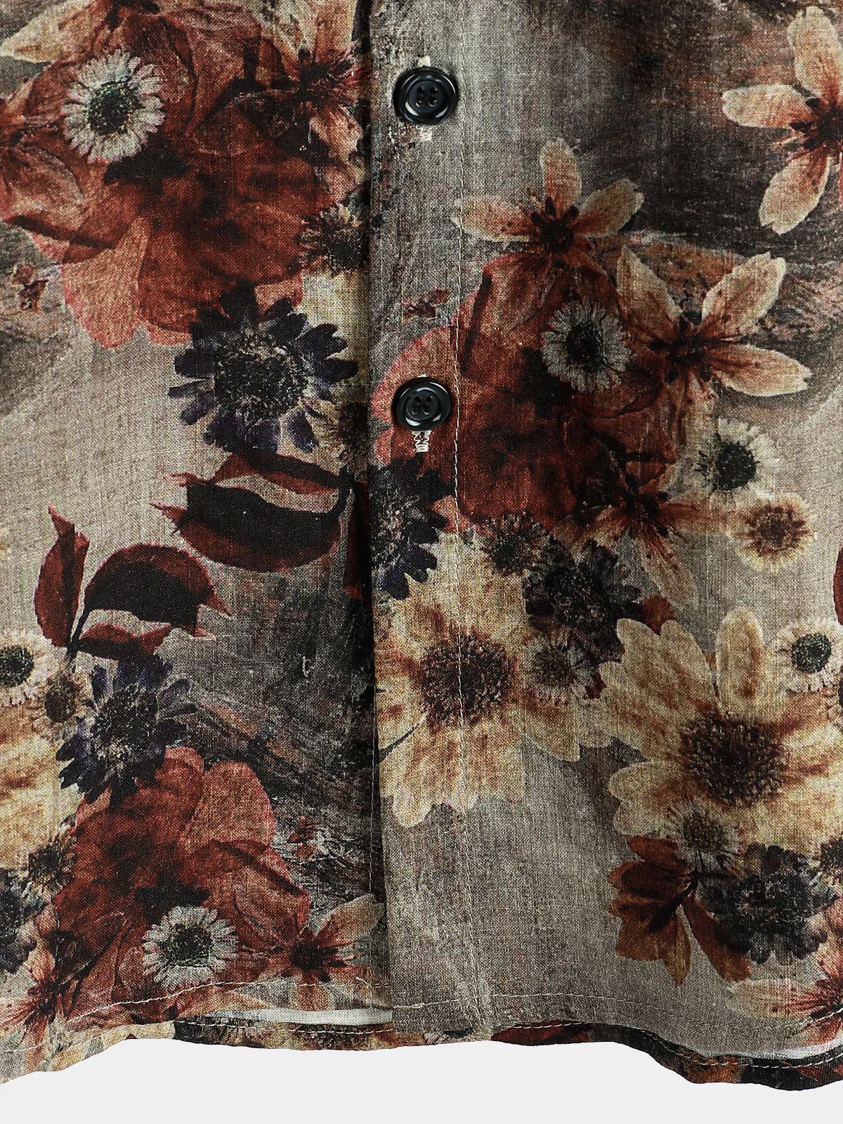 Men's Retro Floral Casual Short Sleeve Shirt