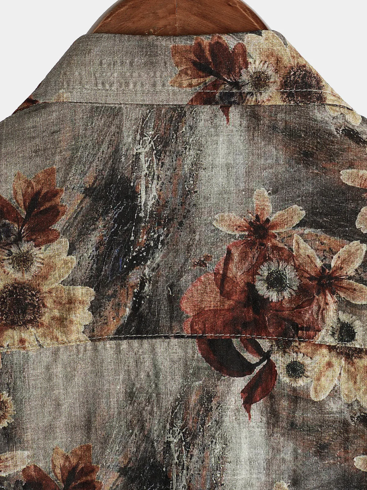 Men's Retro Floral Casual Short Sleeve Shirt