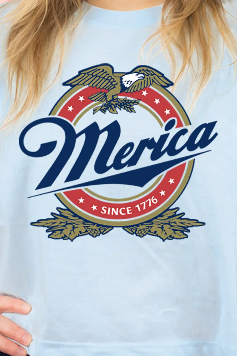 Merica Women's Soft-Tek Blend Crop T-Shirt