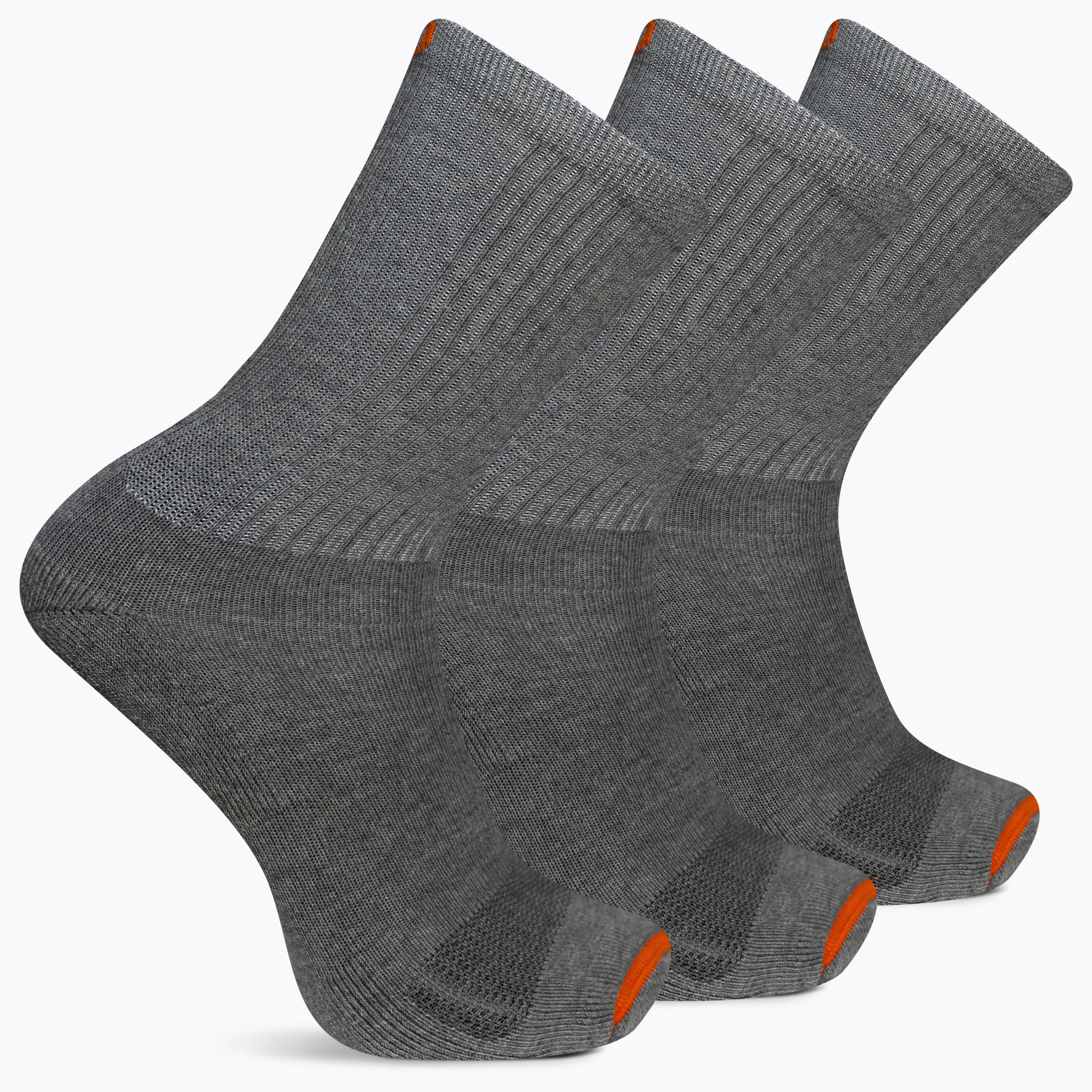 Merrell Cushioned Cotton Crew Sock - Breathable Comfort 3 Pair Pack