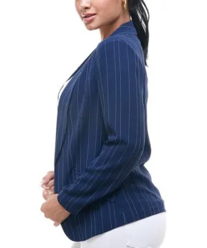 Michel Open Front Striped Blazer