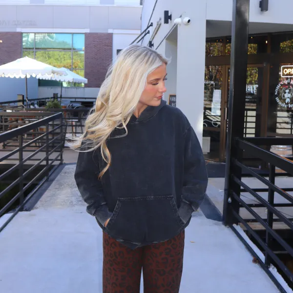 Mineral Wash Hooded Sweatshirt