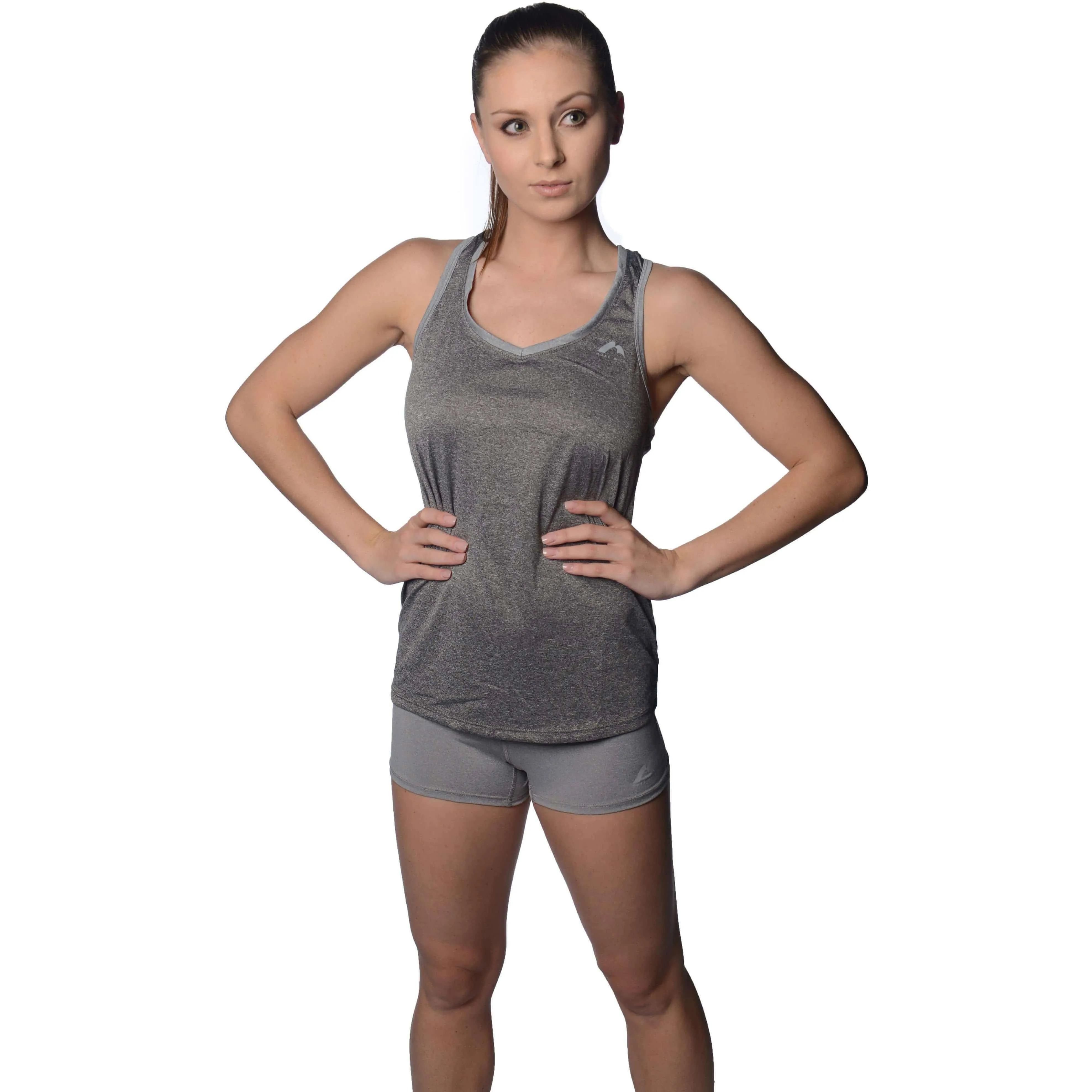 More Mile Marl 3 Inch Womens Running Shorts - Grey