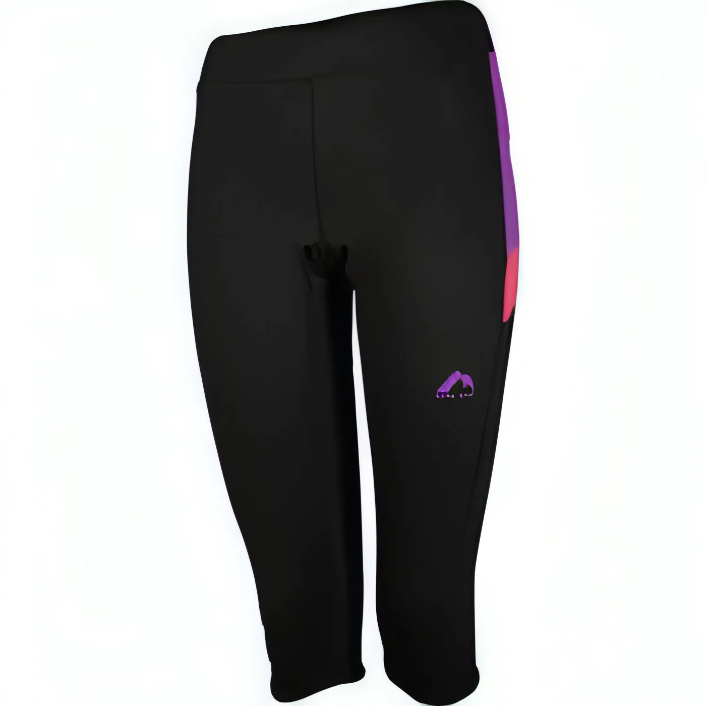More Mile More-Tech 3/4 Womens Capri Tights - Black